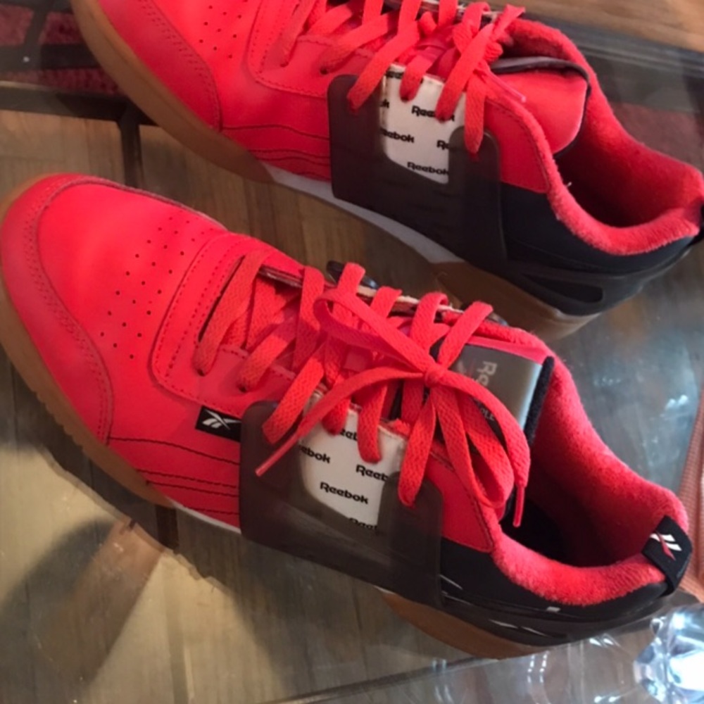 Reebok black and red size 10